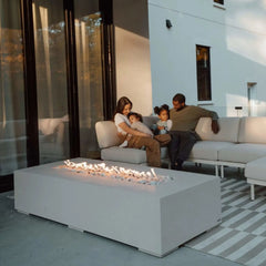 Flame Havens 72” x 33” Rectangle Sonoma GFRC Fire Pit - MLFPK Match Lit Ignition by Dekko Concrete and HPC Fire