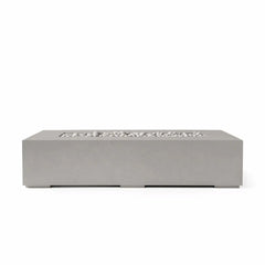 Flame Havens 72” x 33” Rectangle Sonoma GFRC Fire Pit - 120v On/Off Electronic Ignition by Dekko Concrete and HPC Fire