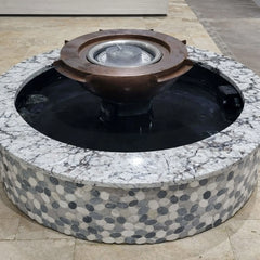 Flame Havens Evolution 360 Copper Fire and Water Feature - 120v On/Off Electronic Ignition by HPC Fire