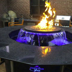 Flame Havens Evolution 360 Copper Fire and Water Feature - 120v On/Off Electronic Ignition by HPC Fire