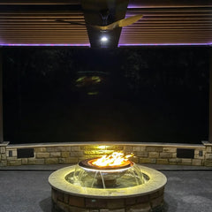 Flame Havens Evolution 360 Copper Fire and Water Feature - 120v On/Off Electronic Ignition by HPC Fire