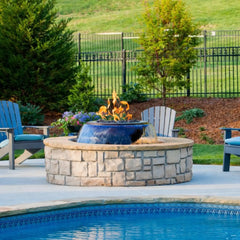 Flame Havens Evolution 360 Copper Fire and Water Feature - 120v On/Off Electronic Ignition by HPC Fire