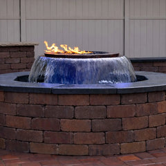 Flame Havens Evolution 360 Copper Fire and Water Feature - 120v On/Off Electronic Ignition by HPC Fire