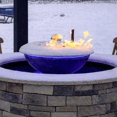 Flame Havens Evolution 360 Copper Fire and Water Feature - 120v On/Off Electronic Ignition by HPC Fire