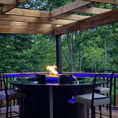 Flame Havens Evolution H20 Copper Fire and Water Feature - 120v On/Off Electronic Ignition by HPC FireFlame Havens