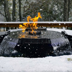 Flame Havens Evolution H20 Copper Fire and Water Feature - 120v On/Off Electronic Ignition by HPC FireFlame Havens