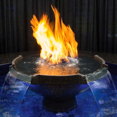 Flame Havens Evolution H20 Copper Fire and Water Feature - 120v On/Off Electronic Ignition by HPC FireFlame Havens