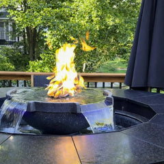 Flame Havens Evolution H20 Copper Fire and Water Feature - 120v On/Off Electronic Ignition by HPC FireFlame Havens