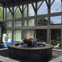 Flame Havens Evolution H20 Copper Fire and Water Feature - 120v On/Off Electronic Ignition by HPC FireFlame Havens