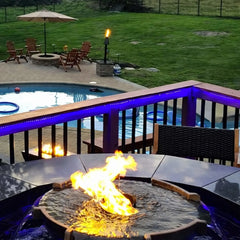 Flame Havens Evolution H20 Copper Fire and Water Feature - 120v On/Off Electronic Ignition by HPC FireFlame Havens