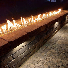 Flame Havens Linear Interlink CSA 25" - 121" Drop-In Fire Pit Burner Kit - 24v Hi/Lo Electronic Ignition by HPC Fire