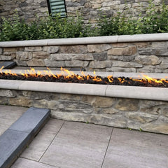 Flame Havens Linear Interlink CSA 25" - 121" Drop-In Fire Pit Burner Kit - 24v Hi/Lo Electronic Ignition by HPC Fire