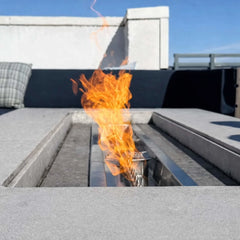 Flame Havens Linear Trough CSA 24" - 96" Drop-In Fire Pit Burner Kit - 24v Hi/Lo Electronic Ignition by HPC Fire