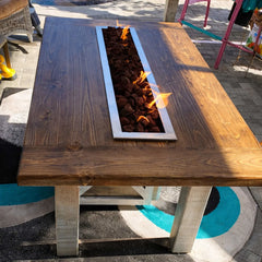 Flame Havens Linear Trough CSA 24" - 96" Drop-In Fire Pit Burner Kit - 24v On/Off Electronic Ignition by HPC Fire