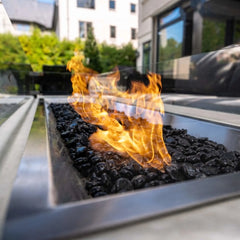 Flame Havens Linear Trough CSA 24" - 72" Drop-In Fire Pit Burner Kit - FPPK Push Button Flame Sensing by HPC Fire