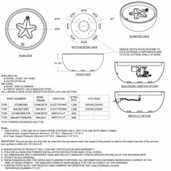 Flame Havens Round CSA 35" Aluminum Fire Pit Bowl - 120v Hi/Lo Electronic Ignition by HPC Fire