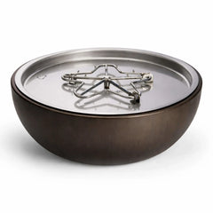 Flame Havens Round CSA 35" Aluminum Fire Pit Bowl - 120v Hi/Lo Electronic Ignition by HPC Fire