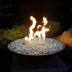 Flame Havens Round CSA 31" Copper Tempe Fire Bowl - MLFPK Match Lit Ignition by HPC Fire