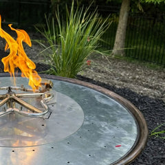 Flame Havens Round CSA 31" Copper Tempe Fire Bowl - 24v On/Off Electronic Ignition by HPC Fire