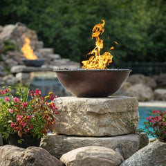 Flame Havens Round CSA 31" Copper Tempe Fire Bowl - MLFPK Match Lit Ignition by HPC Fire