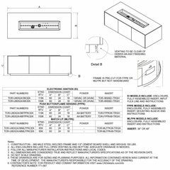 Flame Havens Rectangle 60" x 24" Linear Trough Ready-to-Finish Fire Pit Table - FPPK Push Button Flame Sensing by HPC Fire