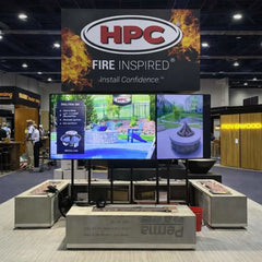 Flame Havens Rectangle 60" x 24" Linear Trough Ready-to-Finish Fire Pit Table - 24v On/Off Electronic Ignition by HPC Fire