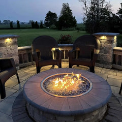 Flame Havens Round CSA 19" - 43" Drop-In Fire Pit Burner Kit - 24v Hi/Lo Electronic Ignition by HPC Fire