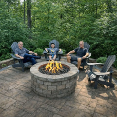 Flame Havens Round CSA 18" - 42" Flat Fire Pit Burner Kit - 120v Hi/Lo Electronic Ignition by HPC Fire