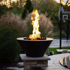 Flame Havens Round CSA 18" - 42" Flat Fire Pit Burner Kit - 120v Hi/Lo Electronic Ignition by HPC Fire