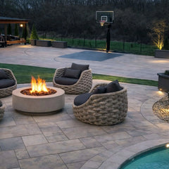 Flame Havens Round CSA 18" - 54" Flat Fire Pit Burner Kit - 24v On/Off Electronic Ignition by HPC Fire