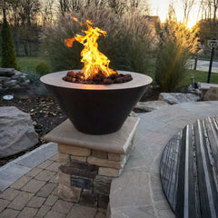 Flame Havens Round CSA 18" - 54" Flat Fire Pit Burner Kit - 24v On/Off Electronic Ignition by HPC Fire