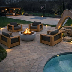 Flame Havens Round CSA 18" - 54" Flat Fire Pit Burner Kit - 24v On/Off Electronic Ignition by HPC Fire