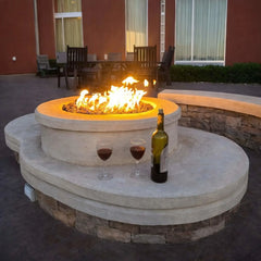 Flame Havens Round CSA 18" - 54" Flat Fire Pit Burner Kit - 24v On/Off Electronic Ignition by HPC Fire