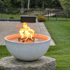Flame Havens Round CSA 18" - 42" Flat Fire Pit Burner Kit - 24v Hi/Lo Electronic Ignition by HPC Fire