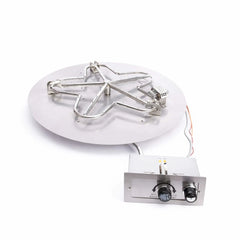 Flame Havens Round CSA 18" - 36" Flat Fire Pit Burner Kit - FPPK Push Button Flame Sensing by HPC Fire