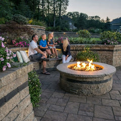 Flame Havens Round CSA 18" - 36" Flat Fire Pit Burner Kit - FPPK Push Button Flame Sensing by HPC Fire