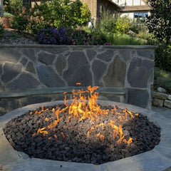 Flame Havens Round CSA 18" - 36" Flat Fire Pit Burner Kit - FPPK Push Button Flame Sensing by HPC Fire
