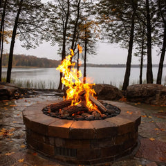 Flame Havens Round CSA 18" - 36" Flat Fire Pit Burner Kit - FPPK Push Button Flame Sensing by HPC Fire