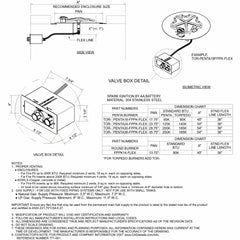 Flame Havens Round CSA 18" - 36" Flat Fire Pit Burner Kit - FPPK Push Button Flame Sensing by HPC Fire