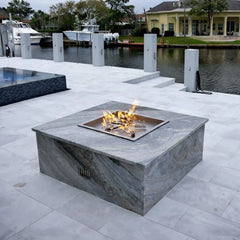 Flame Havens Square CSA 18" - 36" Drop-In Fire Pit Burner Kit - 120v Hi/Lo Electronic Ignition by HPC Fire