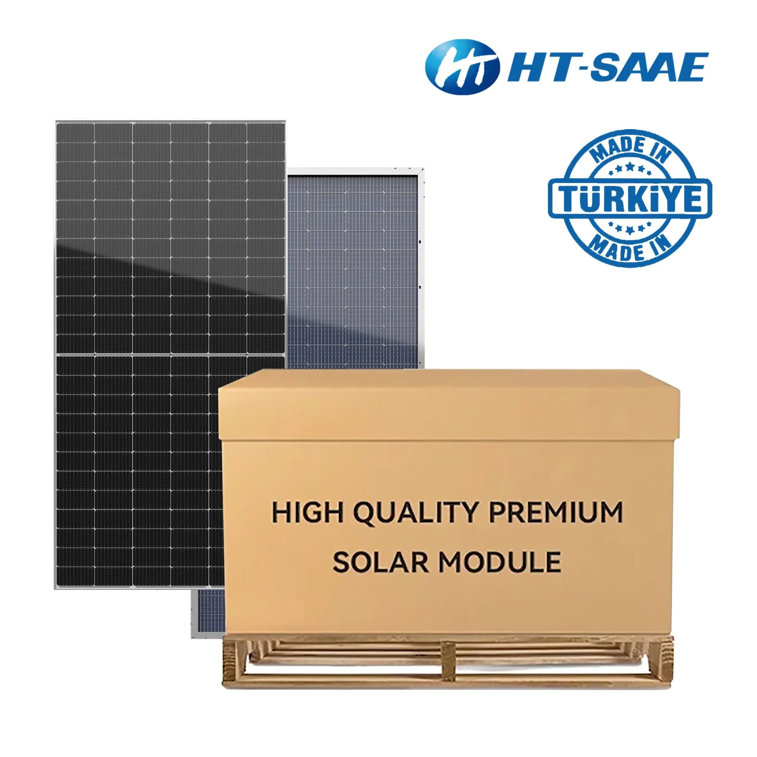 HT-SAAE 450W Silver Frame Solar Panels Full Pallet HT72-166M ( 31 Panels ) - Green Vista Living