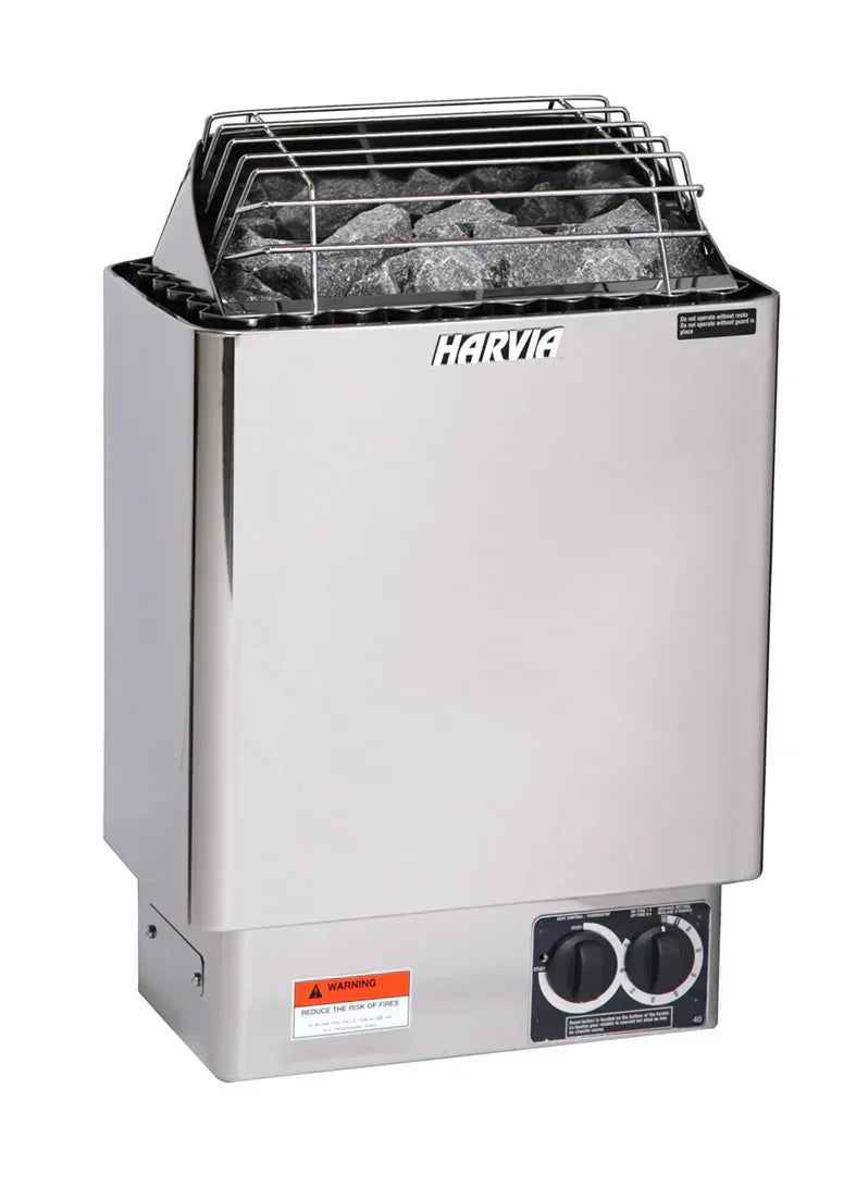 Harvia KIP60B Stainless Steel 6KW Sauna Heater with Built-in Control JH60B2401 (170-300cf) - Green Vista Living