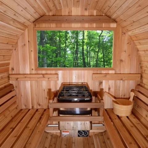 Harvia KIP45B 4.5kW 240V 1PH Stainless Steel Sauna Heater with Built-In Time and Temperature Controls - Green Vista Living