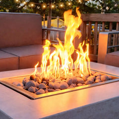 Flame Havens Rectangle CSA 24" - 78" Drop-In Fire Pit Burner Kit - 24v Hi/Lo Electronic Ignition by HPC Fire
