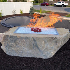 Flame Havens Rectangle CSA 24" - 78" Drop-In Fire Pit Burner Kit - 24v Hi/Lo Electronic Ignition by HPC Fire