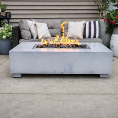 Flame Havens Rectangle CSA 24" - 54" Drop-In Fire Pit Burner Kit - FPPK Push Button Flame Sensing by HPC Fire
