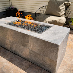 Flame Havens Rectangle CSA 24" - 54" Drop-In Fire Pit Burner Kit - FPPK Push Button Flame Sensing by HPC Fire