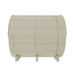 Helsinki Finnish Barrel Sauna with Terrace and WiFi Heater - Finnish Sauna Builders - Green Vista Living