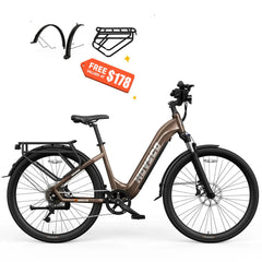 HOVSCO HovRanger 27.5" Step-Thru Commuter Bike - Green Vista Living