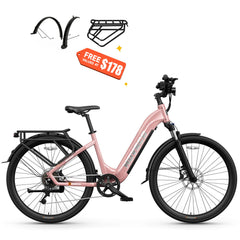 HOVSCO HovRanger 27.5" Step-Thru Commuter Bike - Green Vista Living